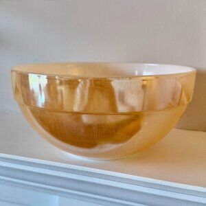 Fire King Peach Lusterware 1950s Anchor Hocking Vintage Mixing Bowl